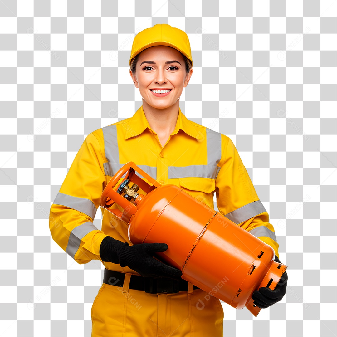 Entregadora de Gás PNG Transparente