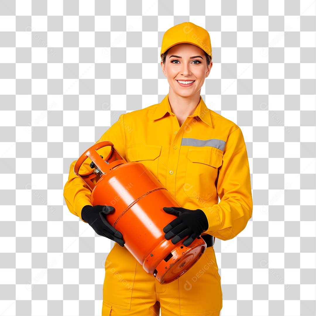 Entregadora de Gás PNG Transparente