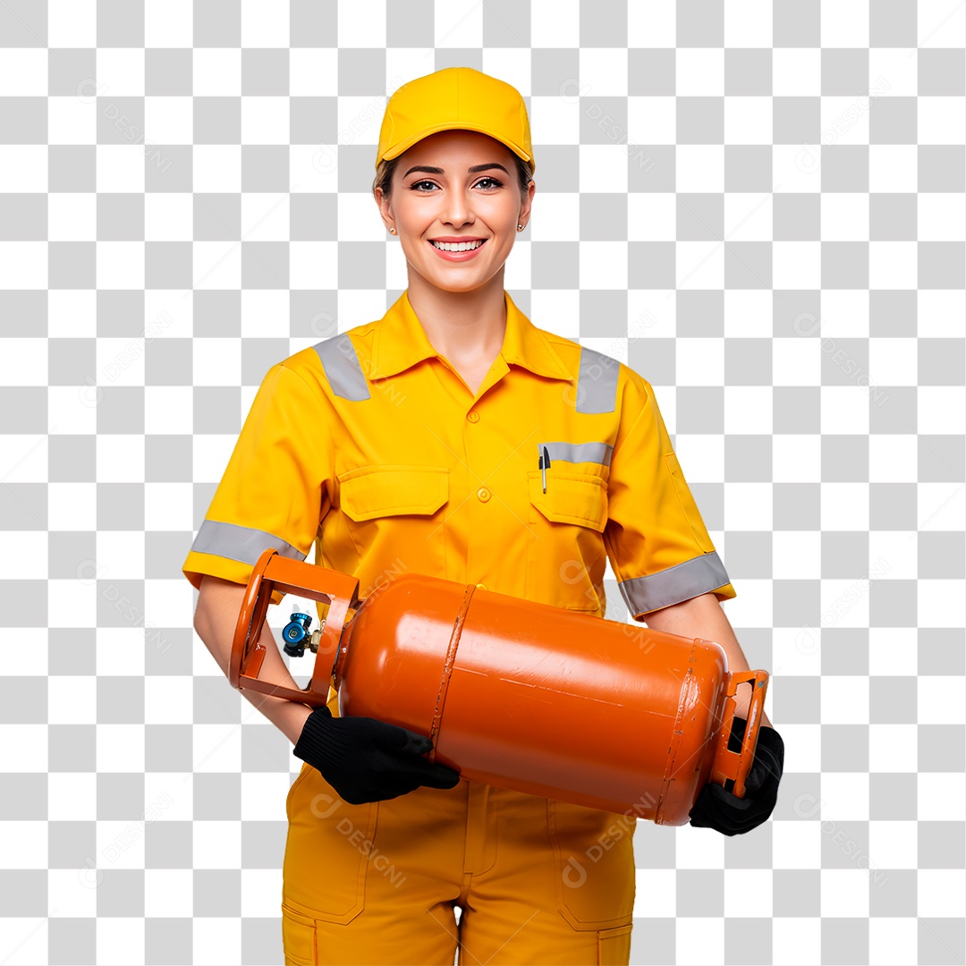 Entregadora de Gás PNG Transparente