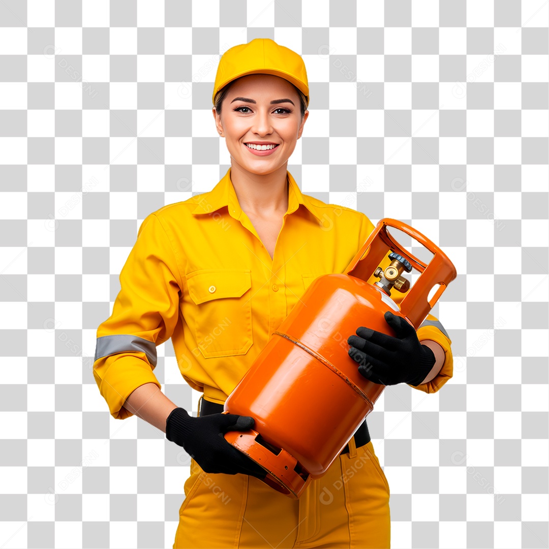 Entregadora de Gás PNG Transparente