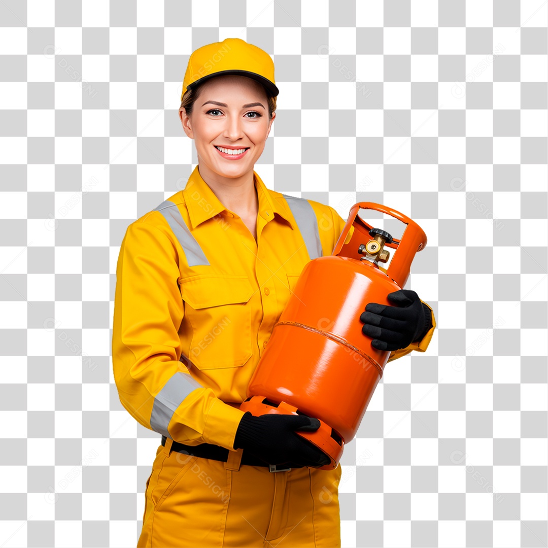 Entregadora de Gás PNG Transparente