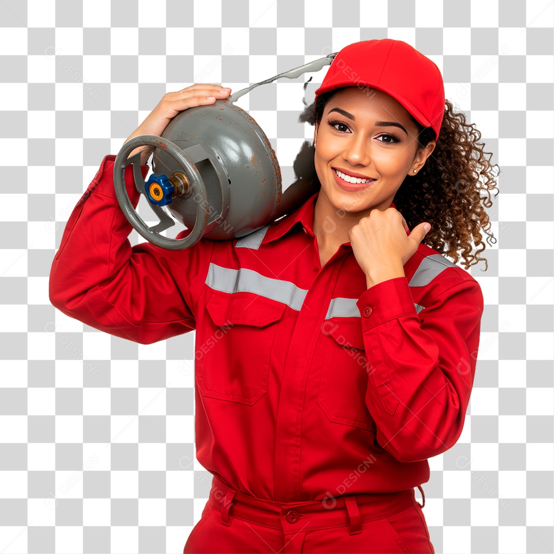 Entregadora de Gás PNG Transparente