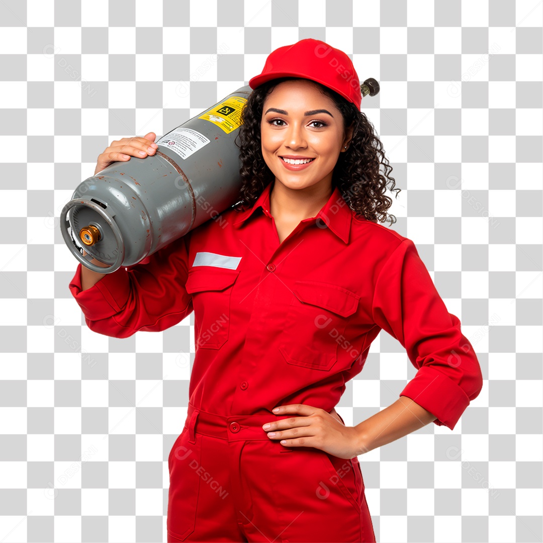 Entregadora de Gás PNG Transparente