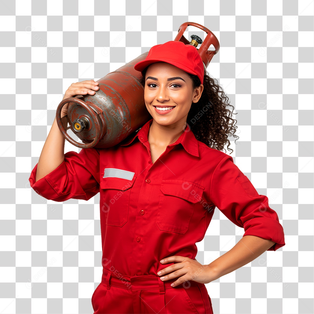 Entregadora de Gás PNG Transparente