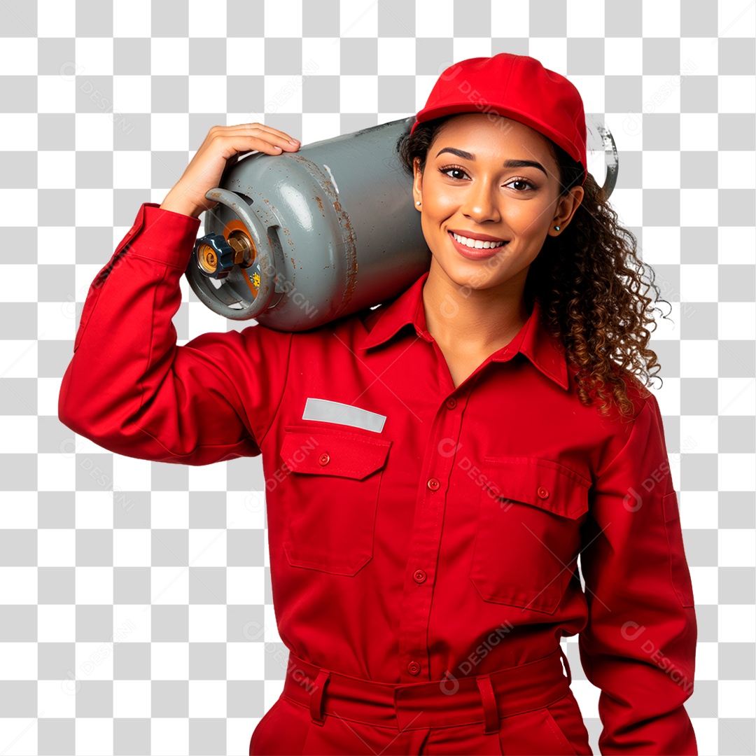 Entregadora de Gás PNG Transparente