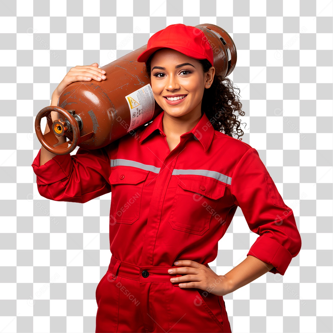 Entregadora de Gás PNG Transparente