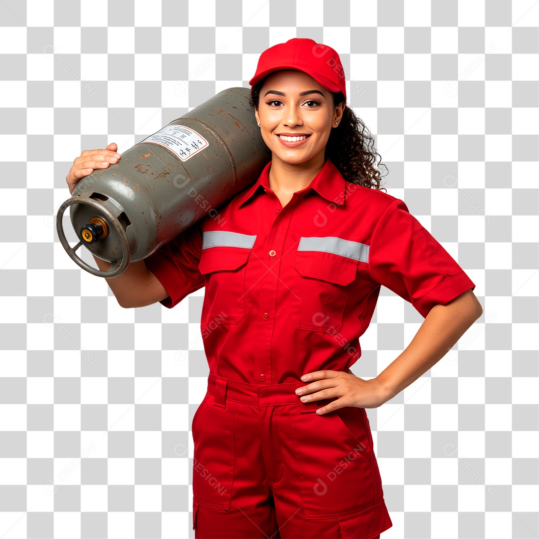 Entregadora de Gás PNG Transparente