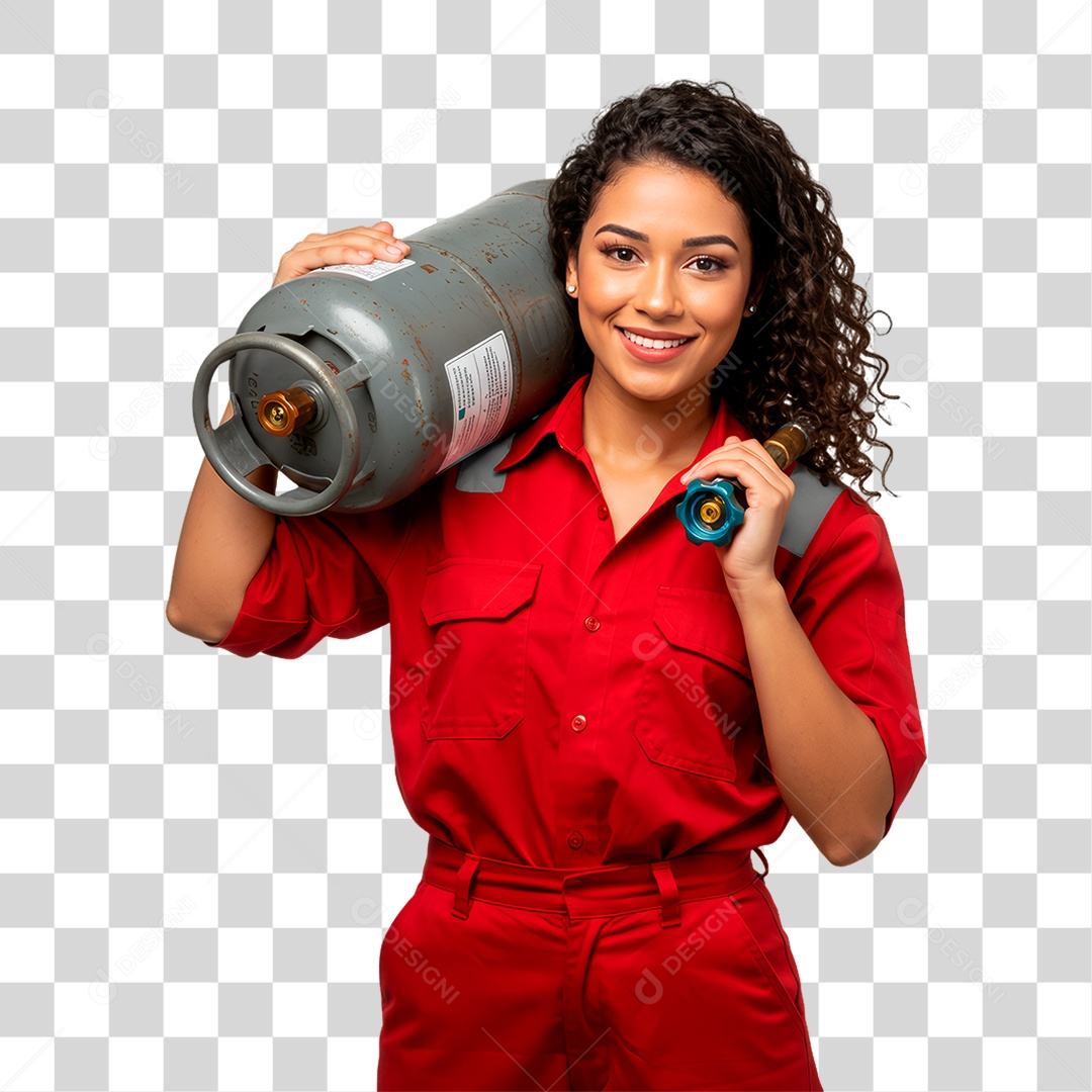 Entregadora de Gás PNG Transparente