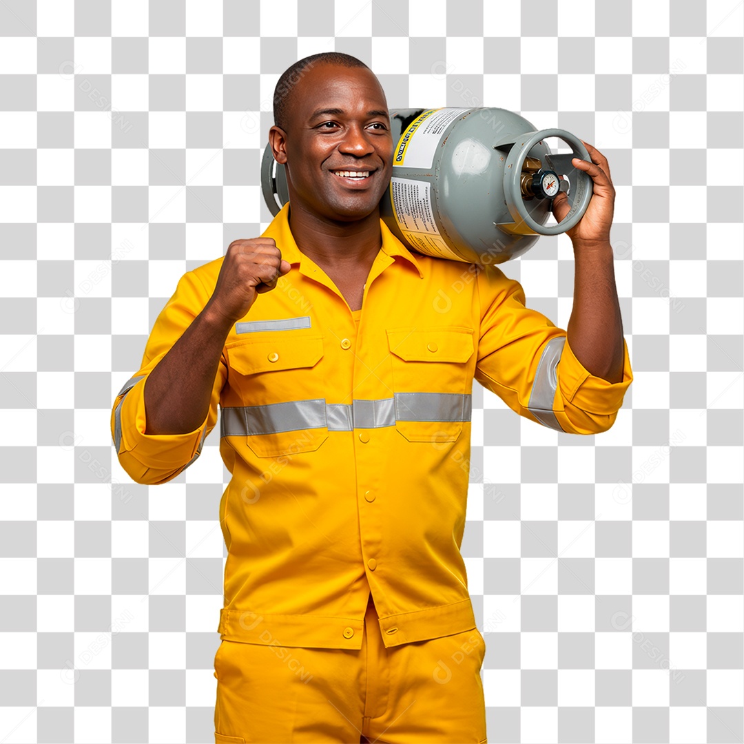 Entregador de Gás PNG Transparente