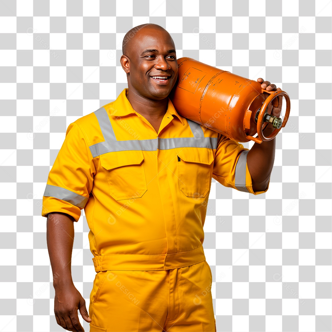 Entregador de Gás PNG Transparente