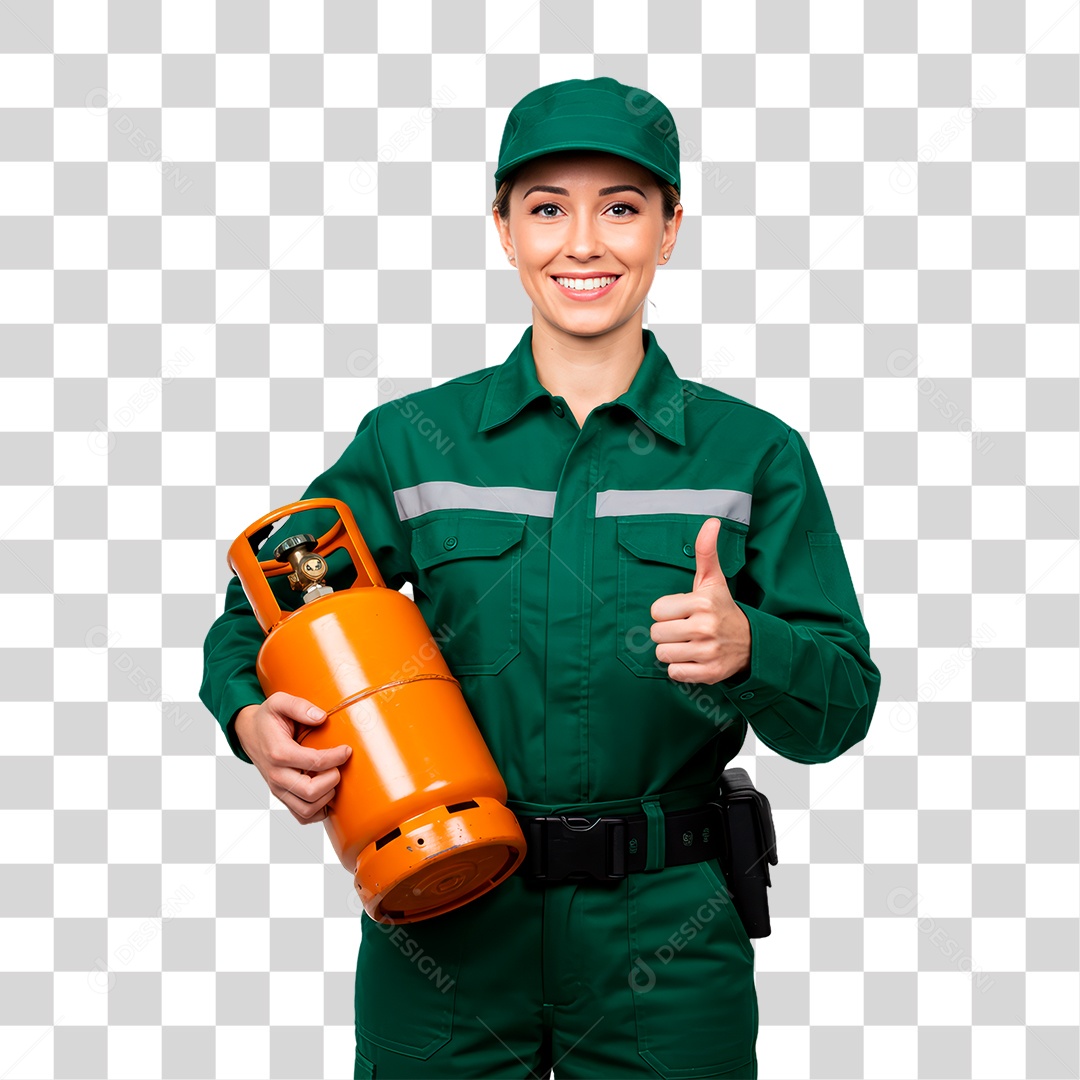 Entregadora de Gás PNG Transparente