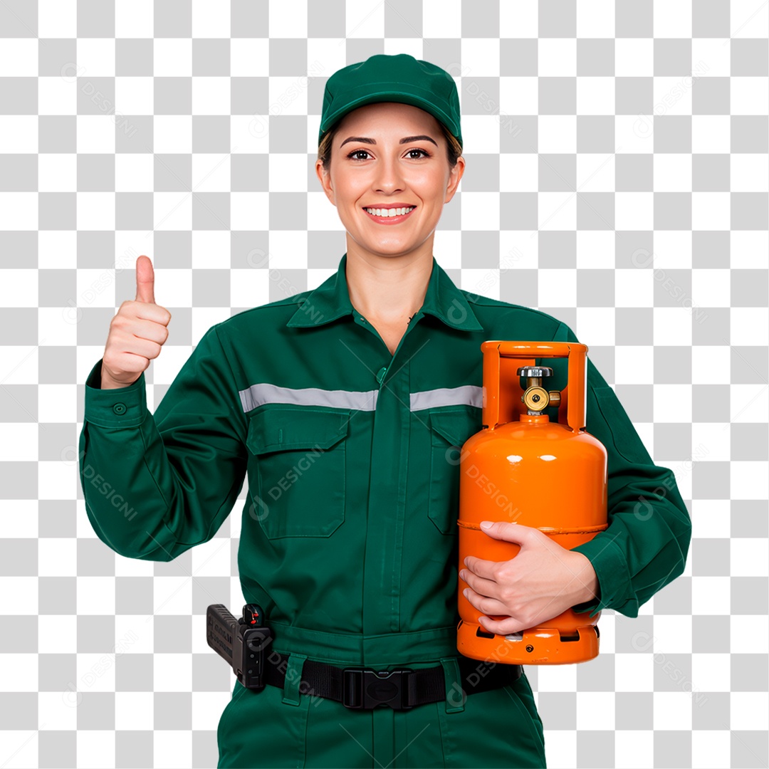 Entregadora de Gás PNG Transparente