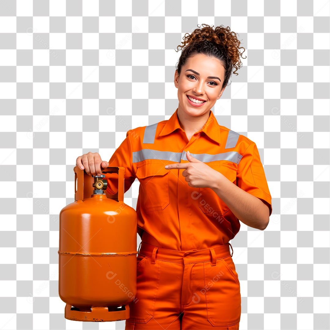 Entregadora de Gás PNG Transparente