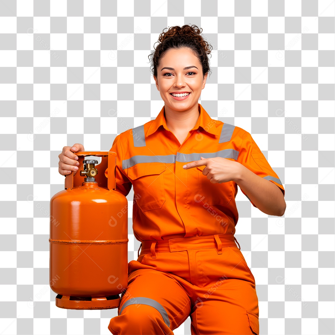 Entregadora de Gás PNG Transparente