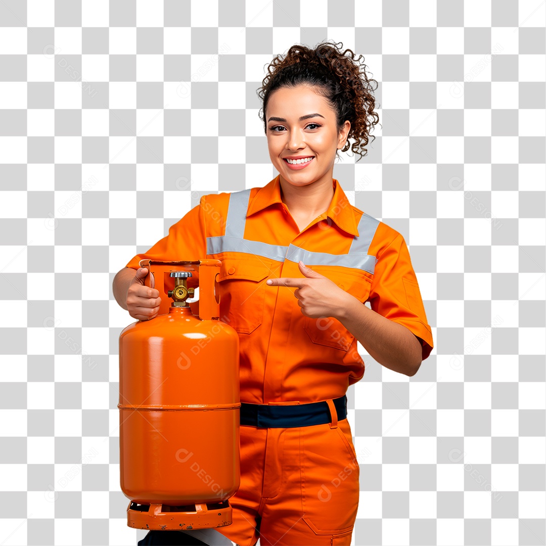 Entregadora de Gás PNG Transparente