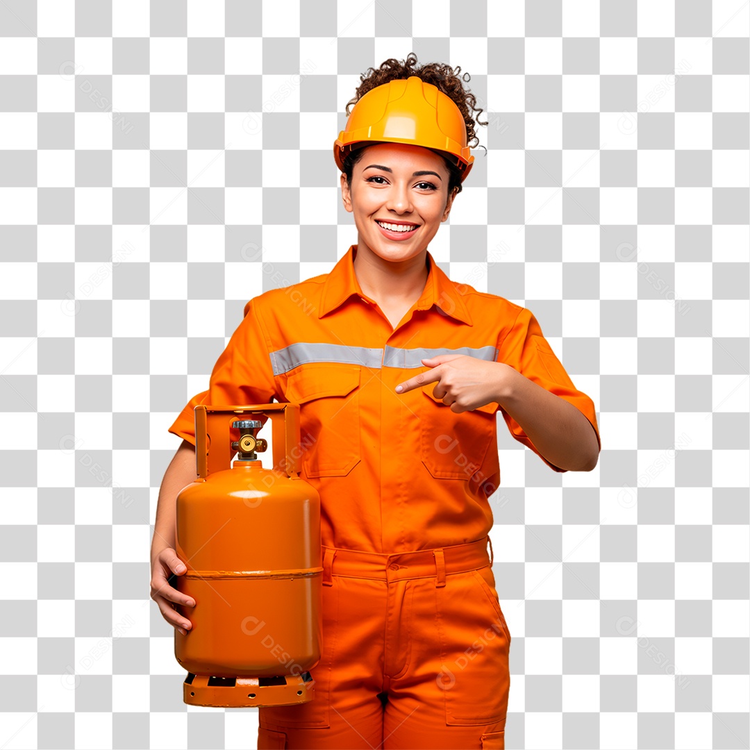 Entregadora de Gás PNG Transparente