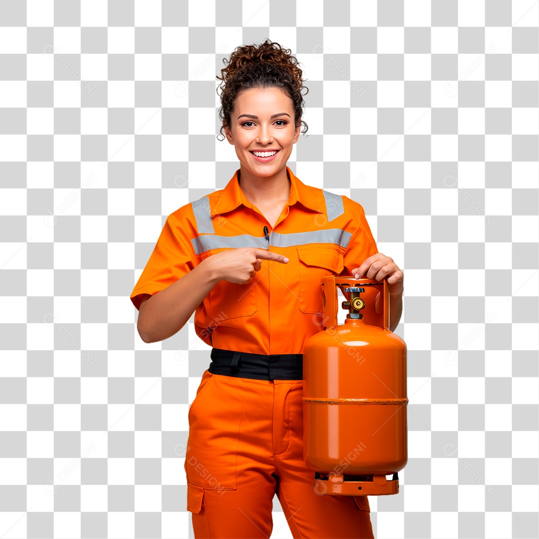 Entregadora de Gás PNG Transparente