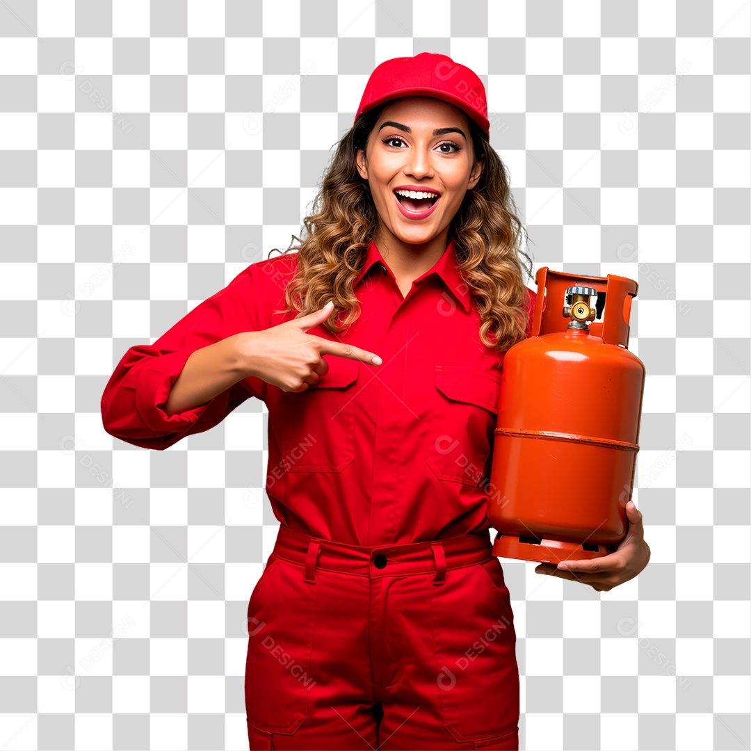 Entregadora de Gás PNG Transparente