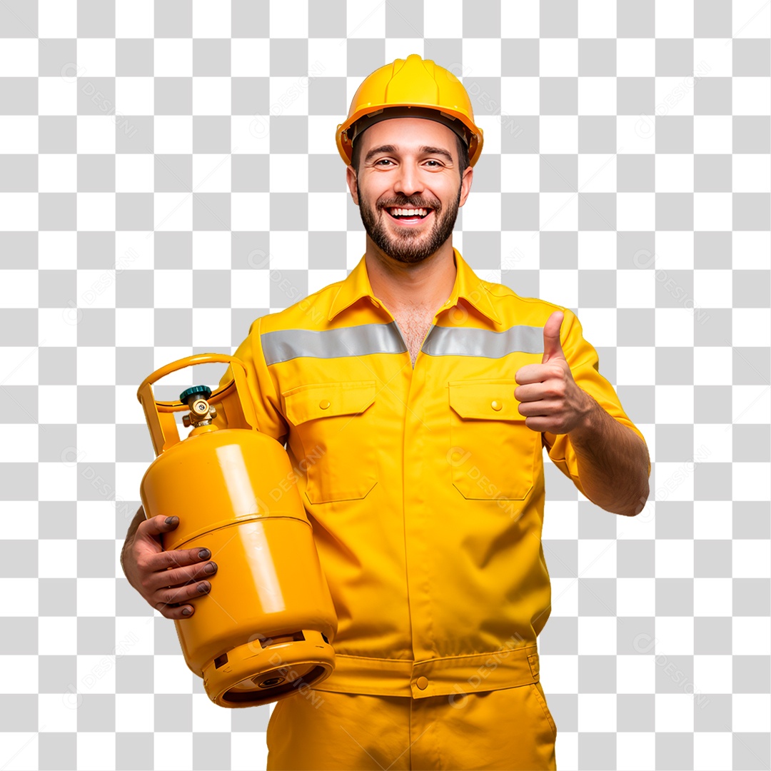 Entregador de Gás PNG Transparente