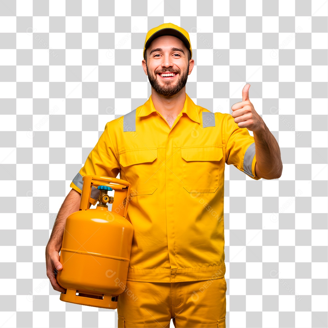 Entregador de Gás PNG Transparente