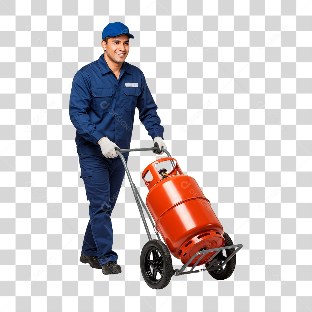 Entregador de Gás PNG Transparente