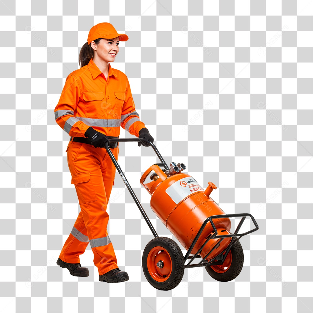 Entregadora de Gás PNG Transparente