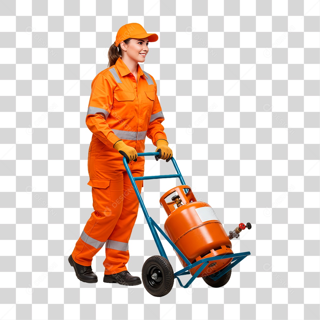 Entregadora de Gás PNG Transparente