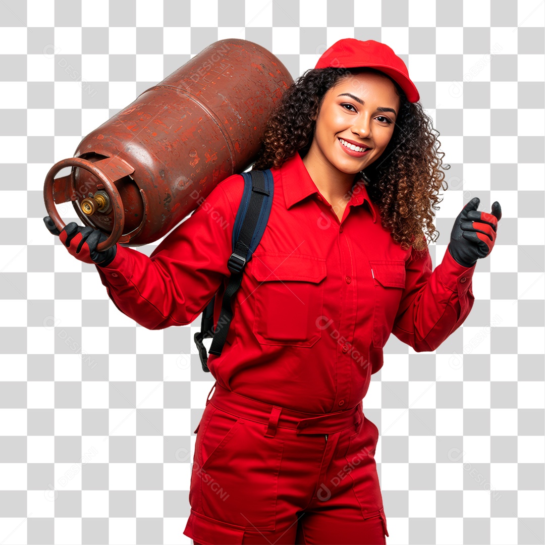 Entregadora de Gás PNG Transparente