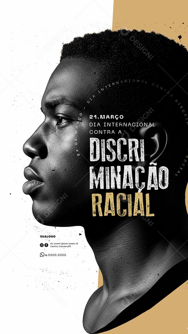 Story Dia Internacional Contra a Discriminação Racial Social Media PSD Editável
