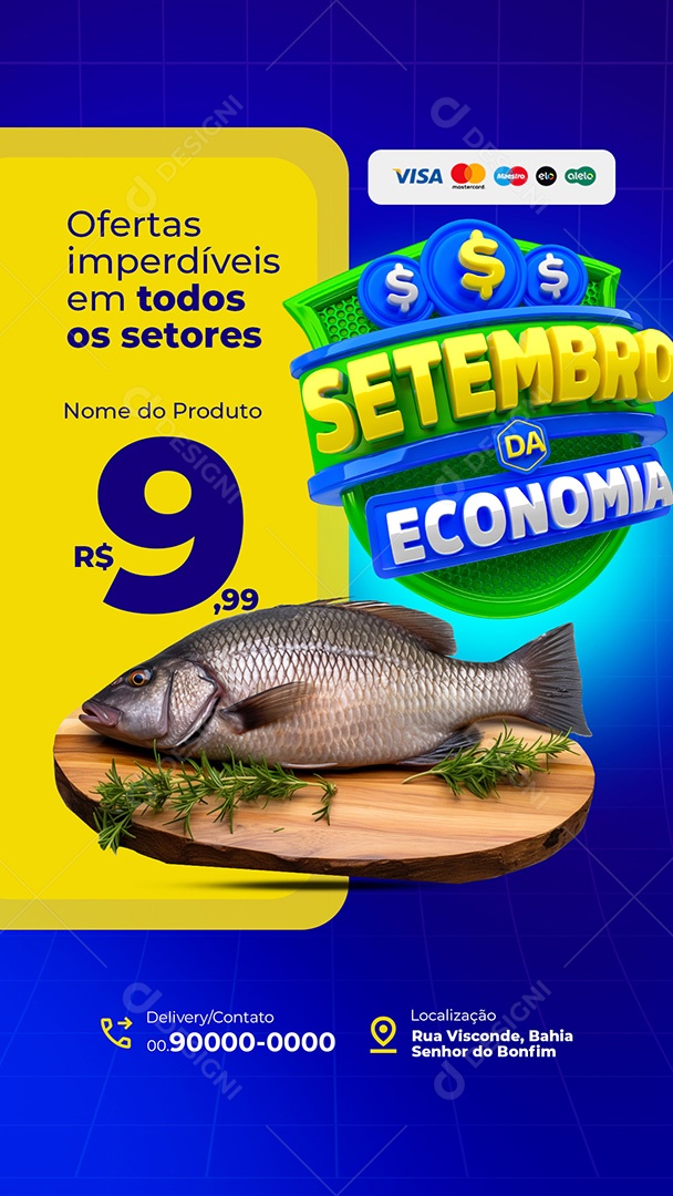 Story Supermercado Ofertas Imperdíveis em Todos os Setores Social Media PSD EdItável