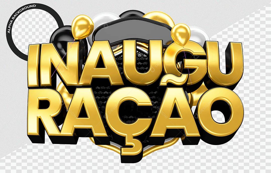 Inauguração Selo 3D Para Composição PSD