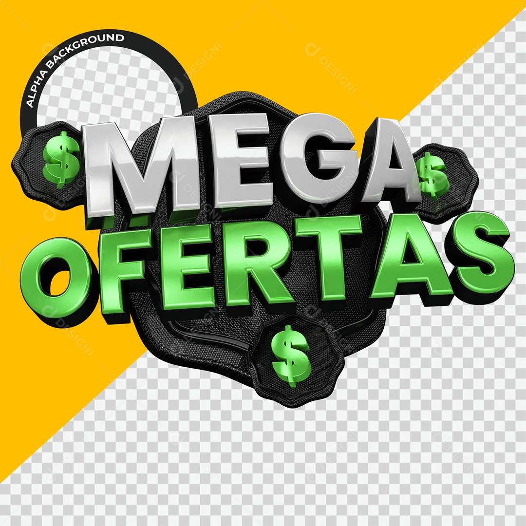 Mega Ofertas Selo 3D Para Composição PSD