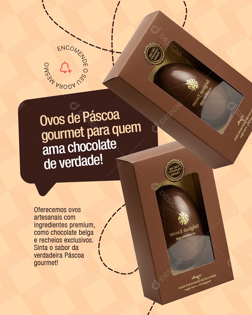 Chocolateria Ovos de Páscoa Gourmet Social Media PSD Editável