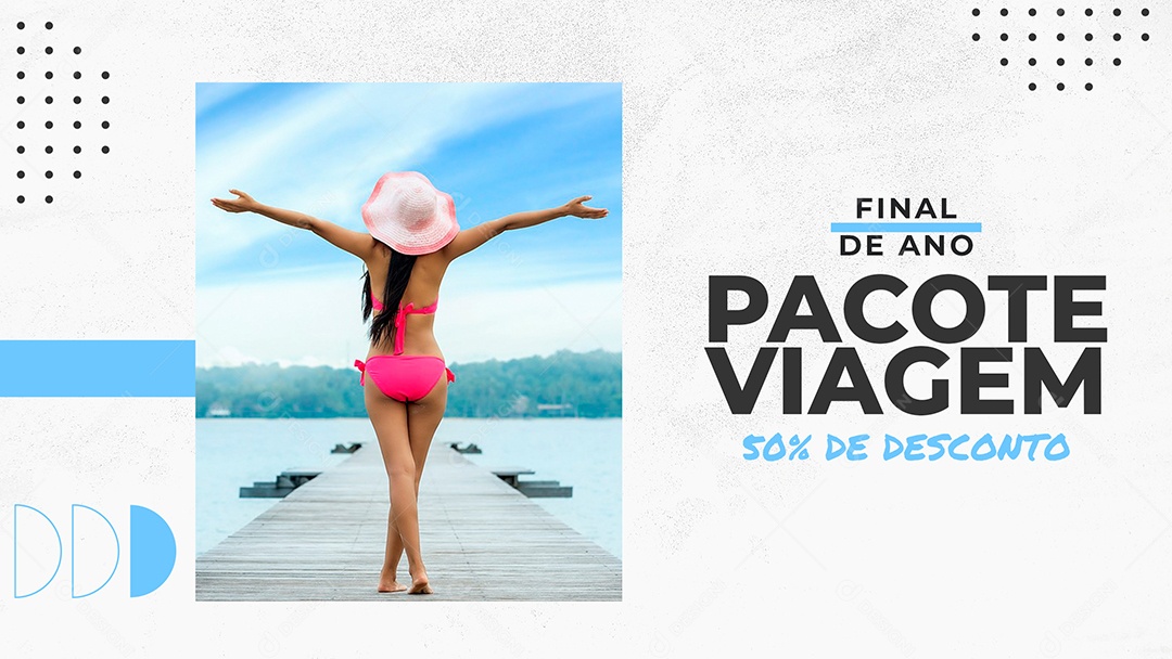 Agência de Viagens Pocote Viagem Final de Ano Social Media PSD Editável