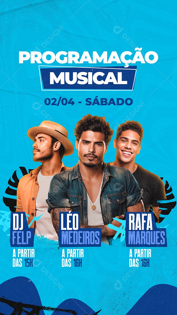 Story Programação Musical Social Media PSD Editável