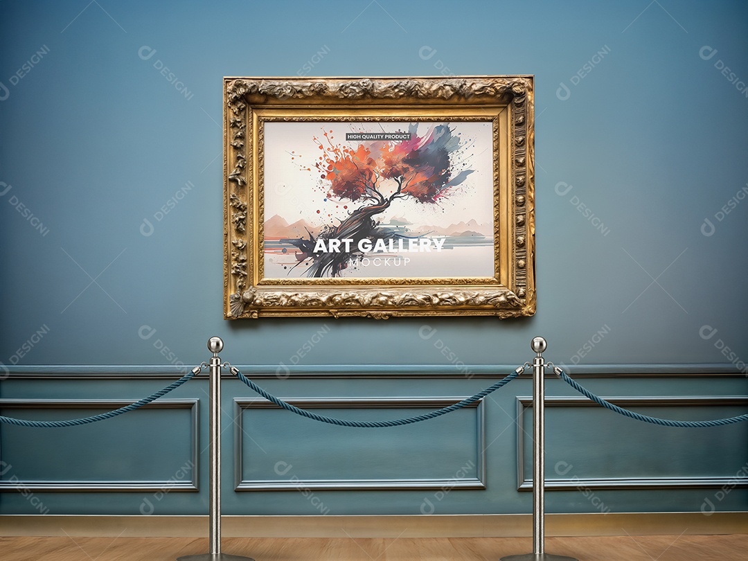 Mockup Galeria de Arte PSD Editável