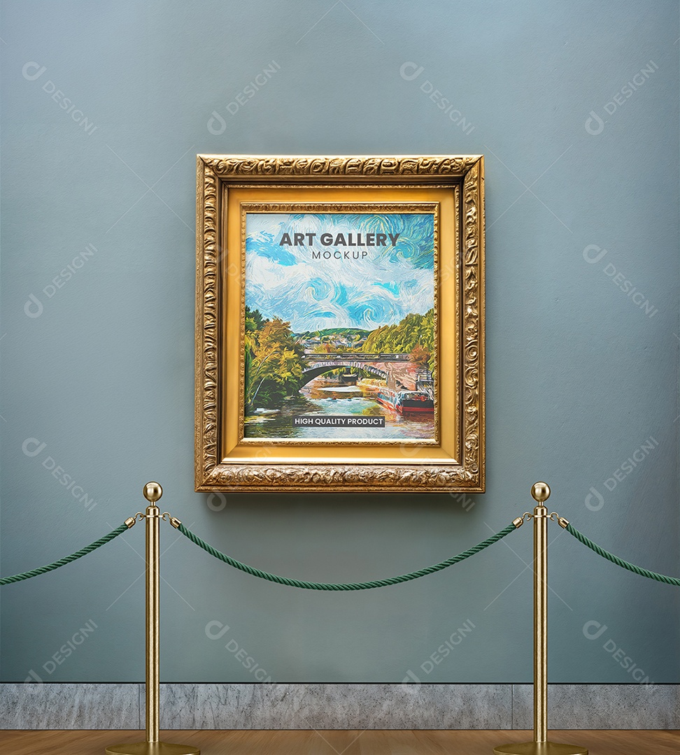 Mockup Galeria de Arte PSD Editável