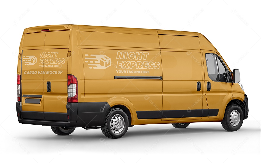 Mockup Van de Carga PSD Editável