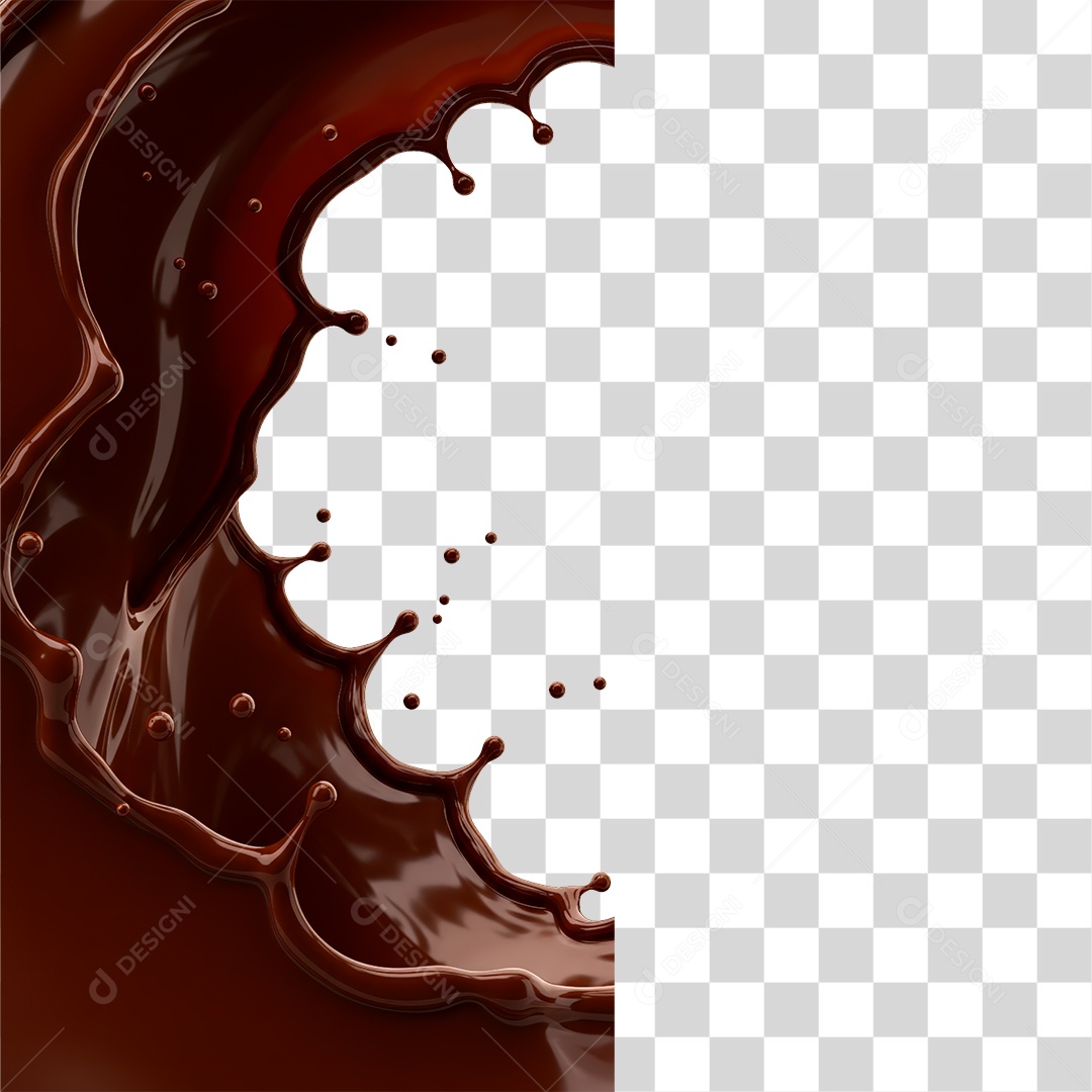 Splash de Chocolate PNG Transparente