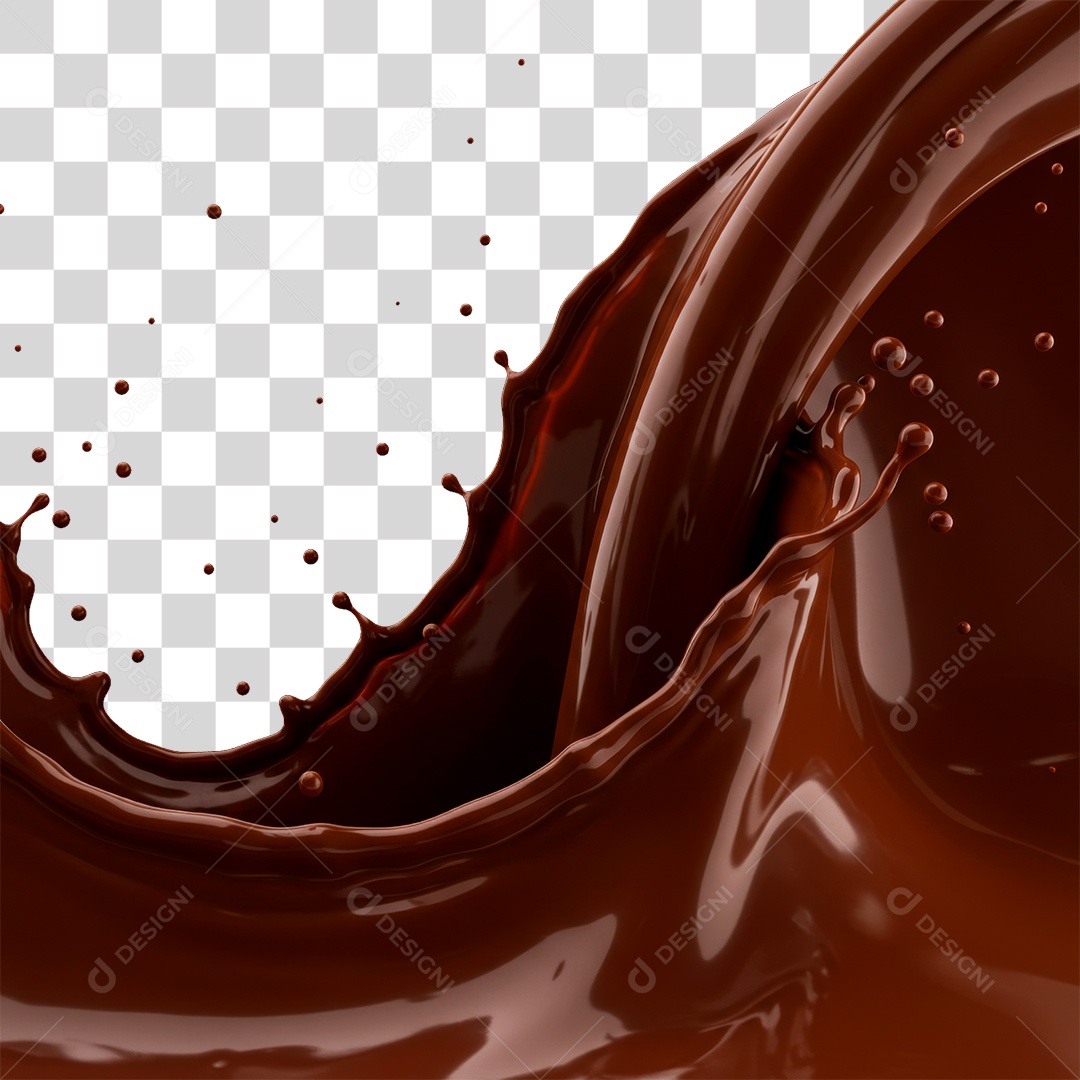 Splash de Chocolate PNG Transparente