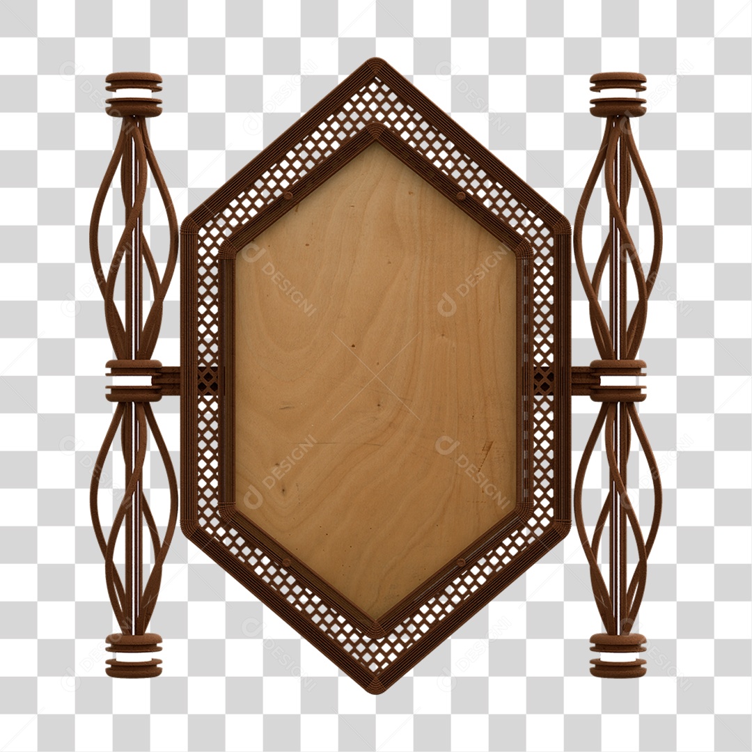 3D Transparent PNG Neon Support Plate Element