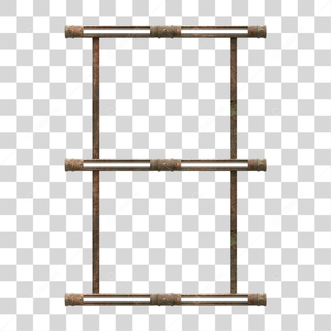 Elemento 3D Placa Suporte Neon PNG Transparente