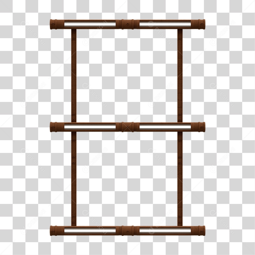 Elemento 3D Placa Suporte Neon PNG Transparente