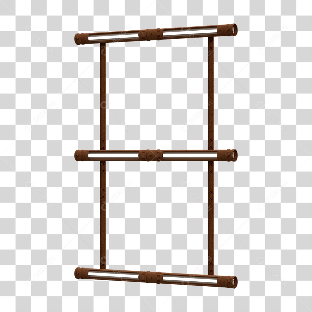 Elemento 3D Placa Suporte Neon PNG Transparente