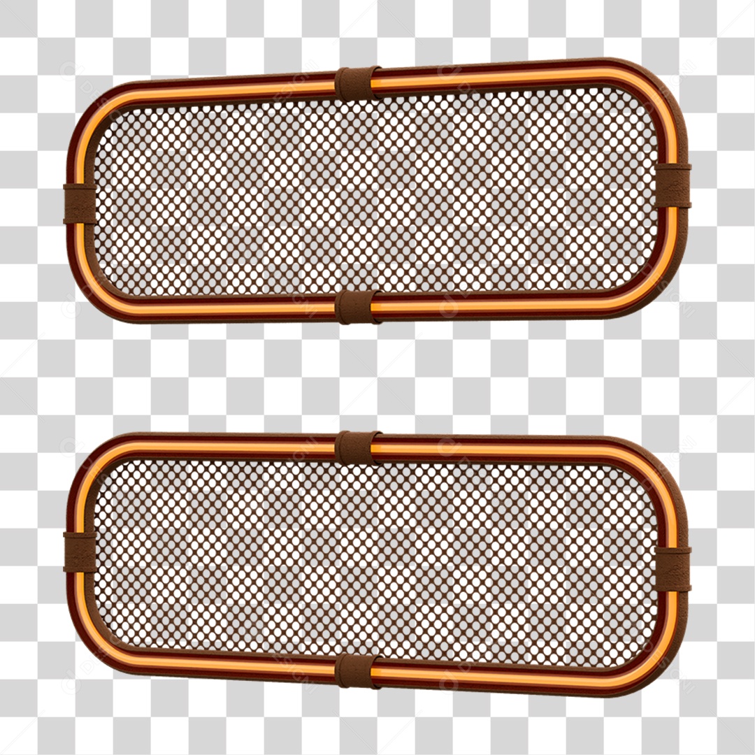 3D Transparent PNG Neon Support Plate Element