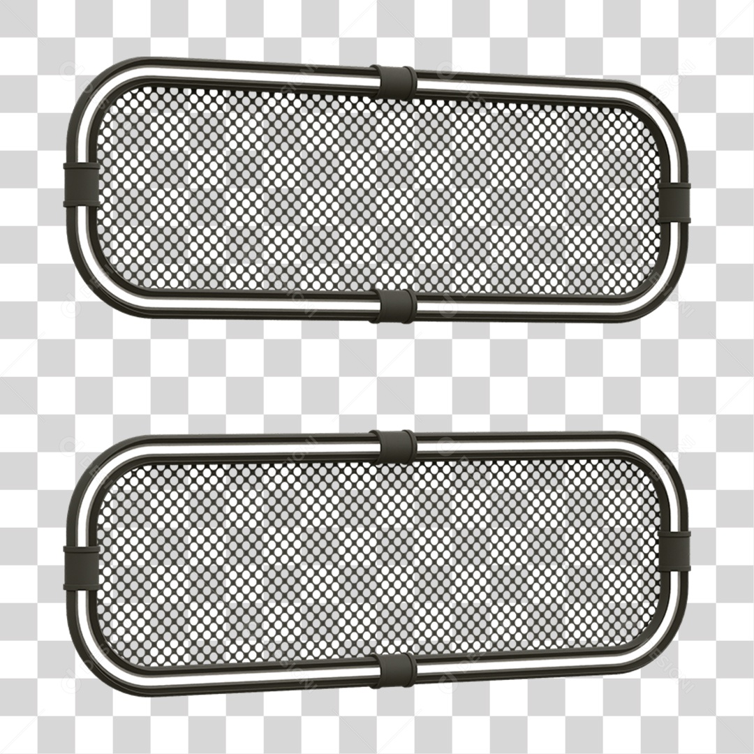 Elemento 3D Placa Suporte Neon PNG Transparente