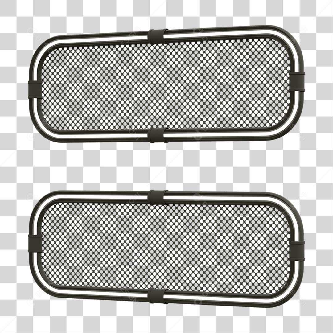 Elemento 3D Placa Suporte Neon PNG Transparente