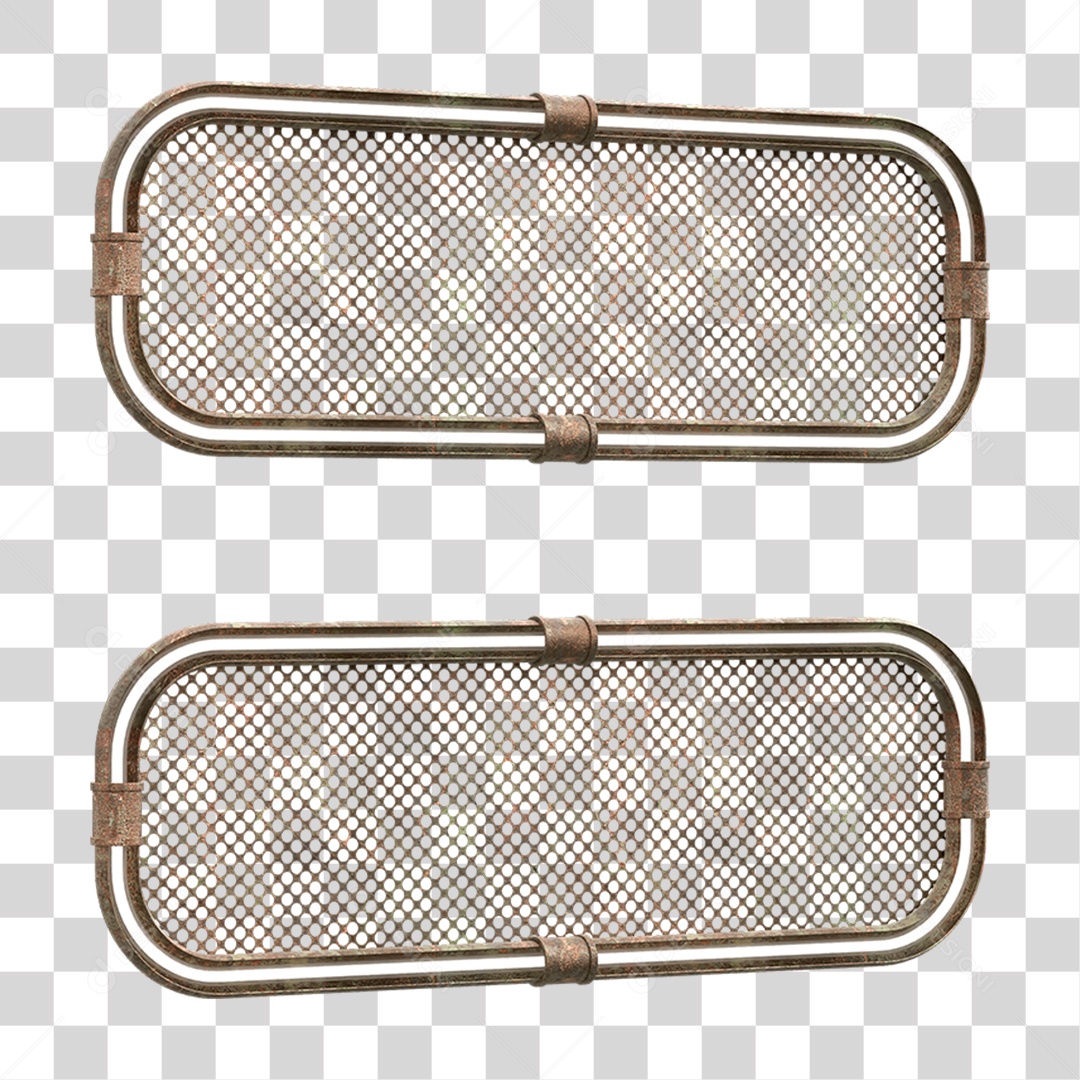 Elemento 3D Placa Suporte Neon PNG Transparente