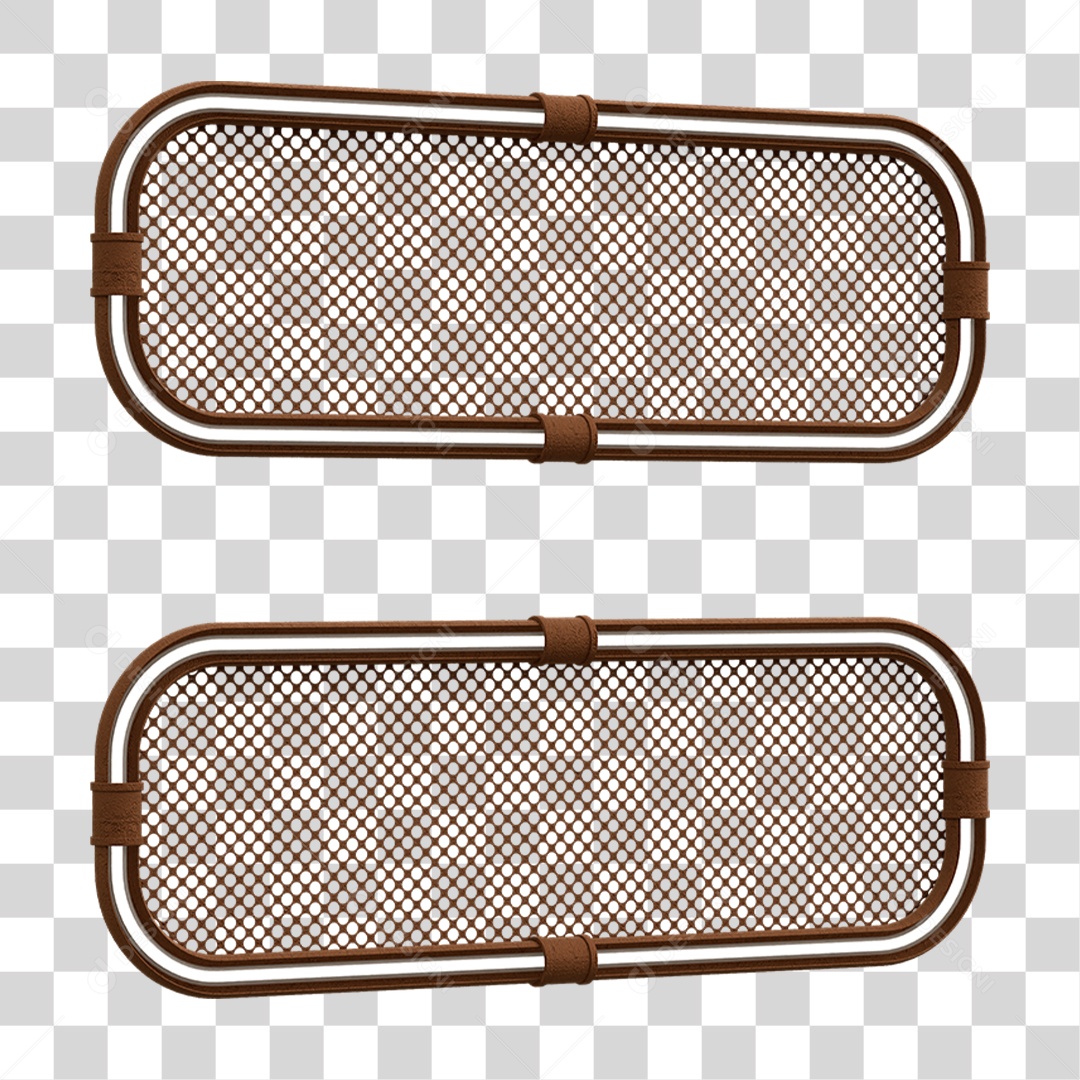 Elemento 3D Placa Suporte Neon PNG Transparente