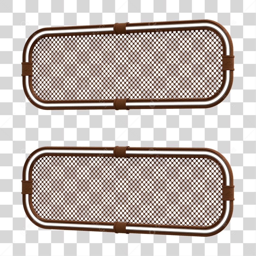 Elemento 3D Placa Suporte Neon PNG Transparente